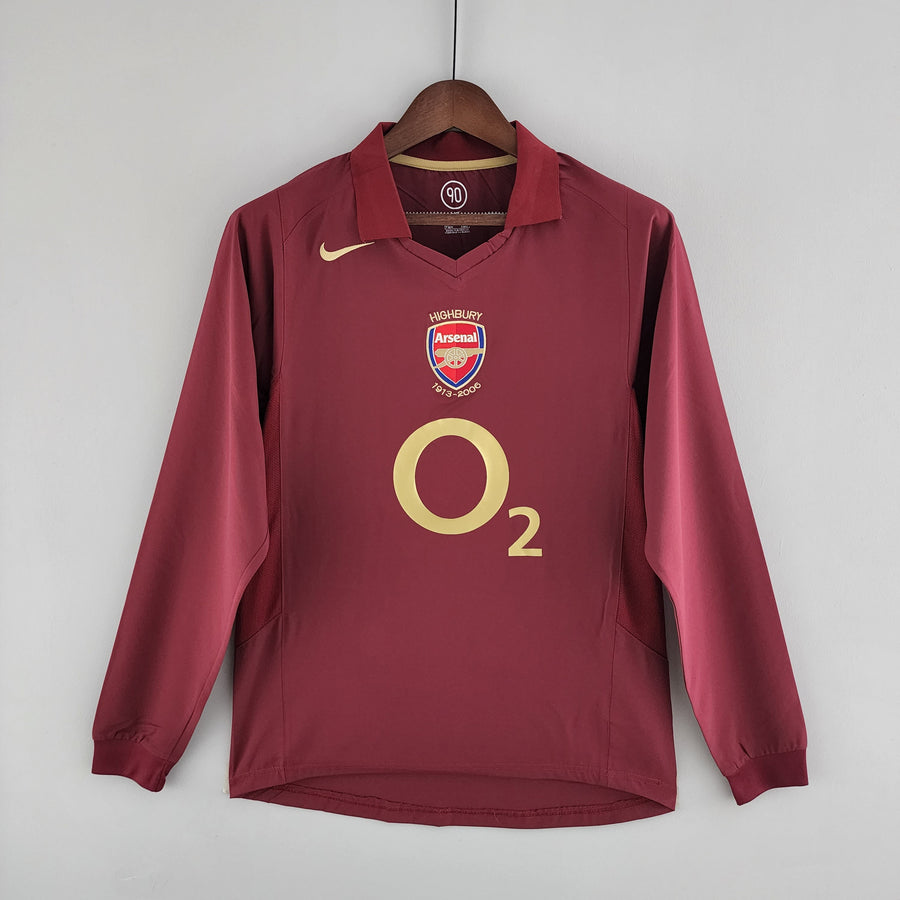 Jersey retro Arsenal manga larga 2005
