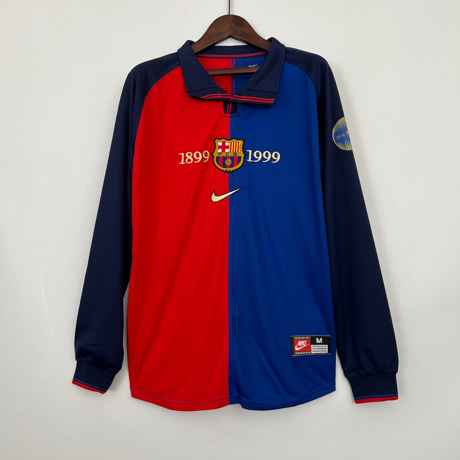 Jersey retro Barcelona 100 aniversario manga larga